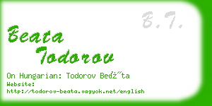 beata todorov business card